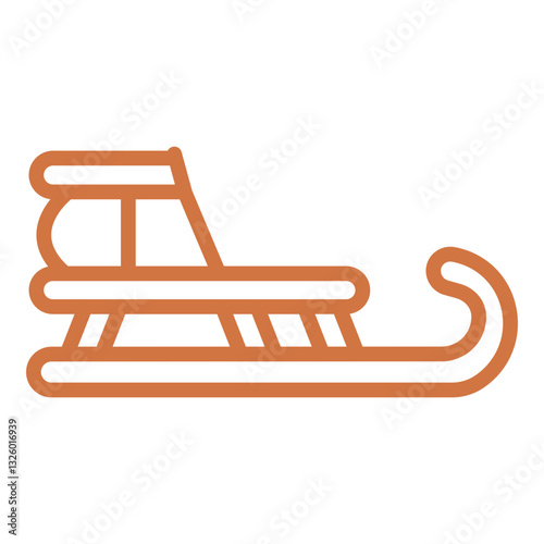 Vector Design Sled Icon Style