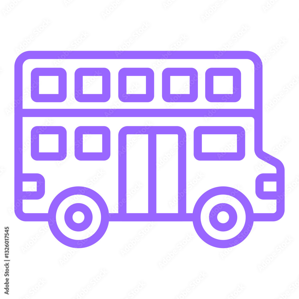 Vector Design Double Decker Icon Style