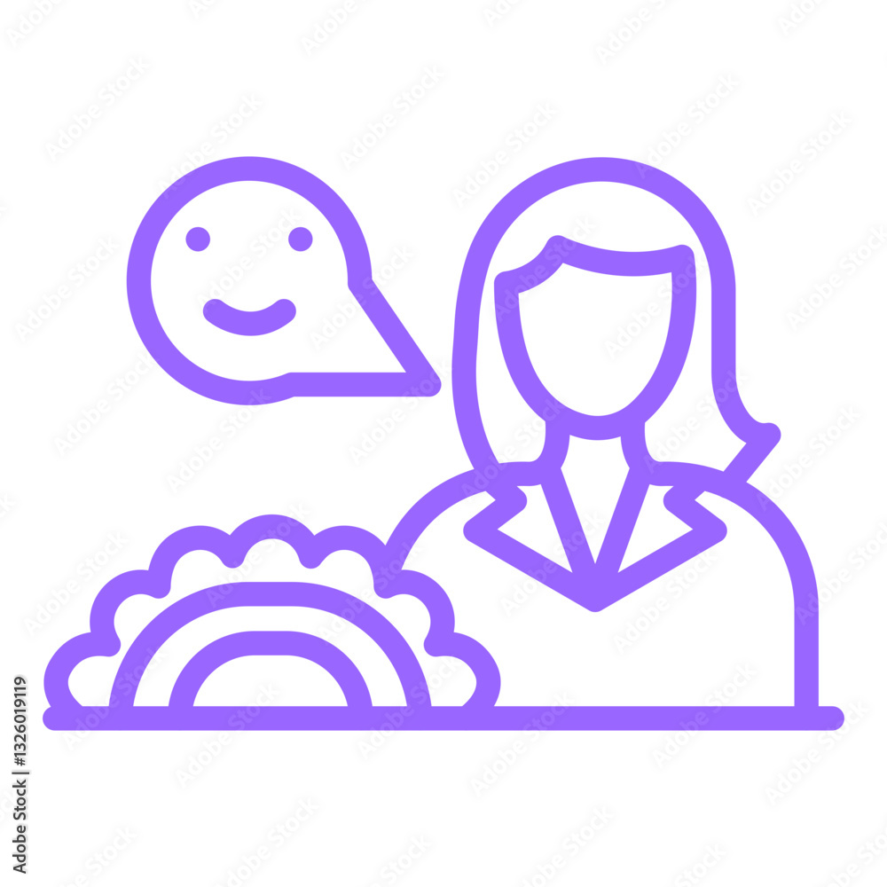 Vector Design Food Vendor Female Icon Style Vector Design Food Vendor Female Icon Style