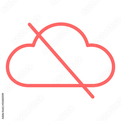 Vector Design Cloud Inaccessible Icon Style