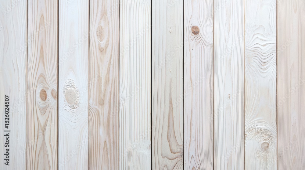 Fototapeta premium Rustic Wooden Wall with White Paint and Natural Grain Detailing