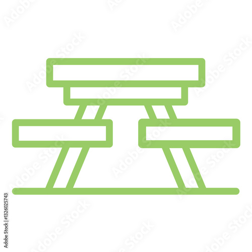 Vector Design Picnic Table Icon Style