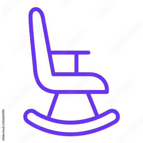 Vector Design Rocking Chair Icon Style