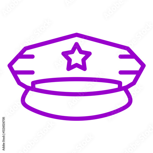 Vector Design Police Hat Icon Style