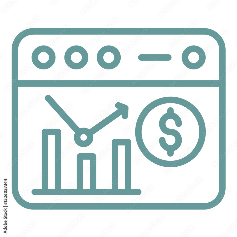 Vector Design Business Growth Icon Style Vector Design Business Growth Icon Style