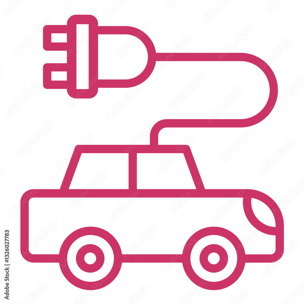 Vector Design Electric Car Icon Style Vector Design Electric Car Icon Style