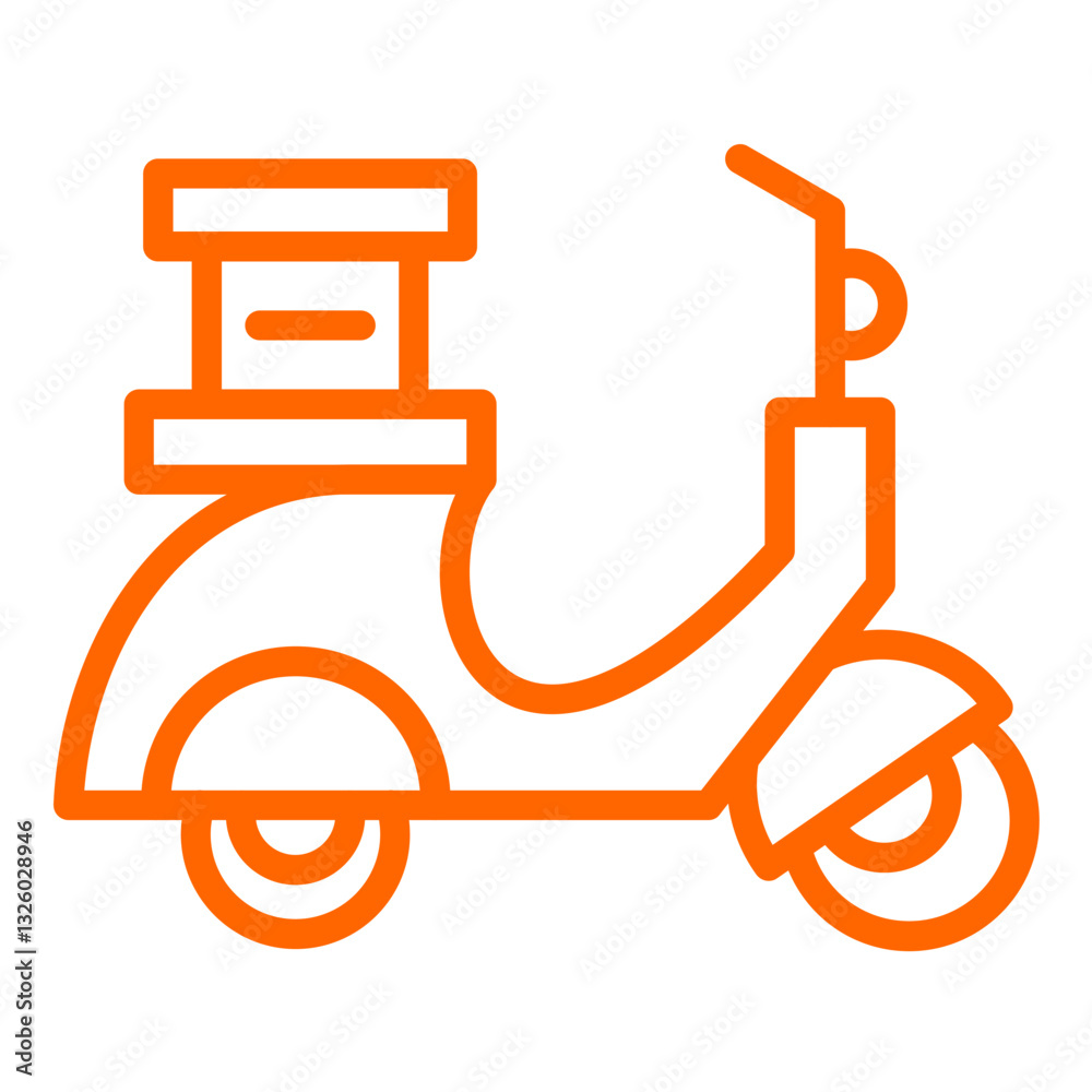 Vector Design Delivery Scooter Icon Style Vector Design Delivery Scooter Icon Style