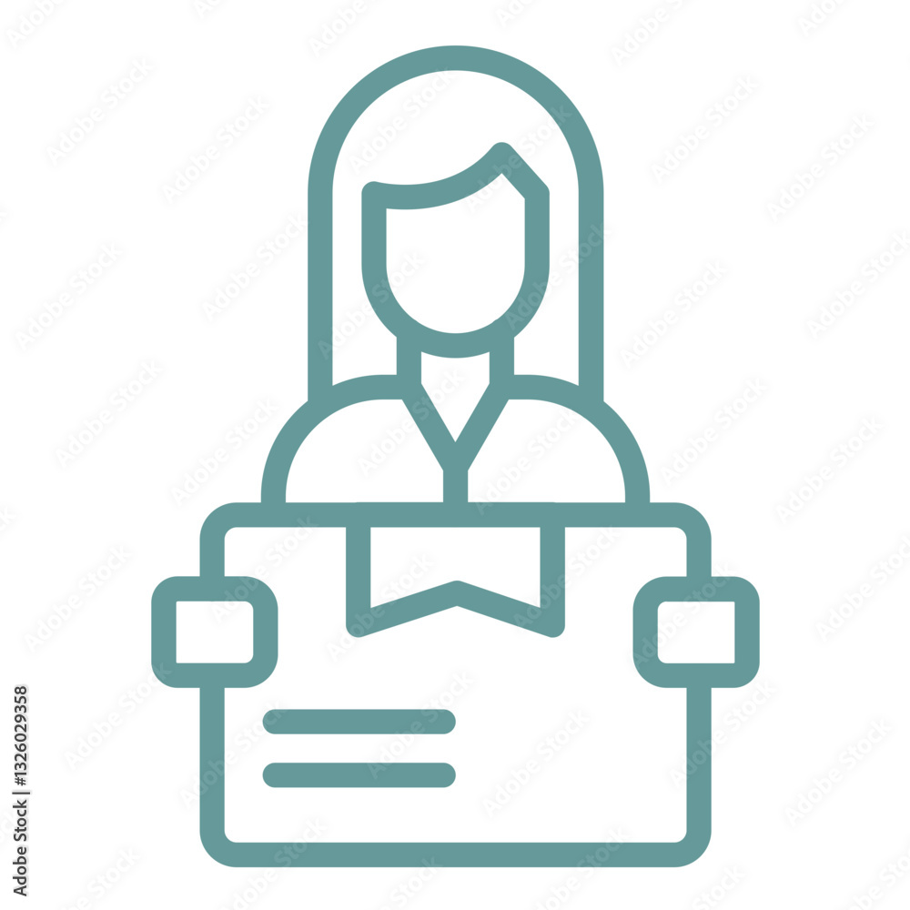 Vector Design Delivery Women Icon Style Vector Design Delivery Women Icon Style