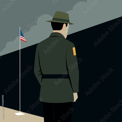 A quiet moment during a Vietnam war remembrance.