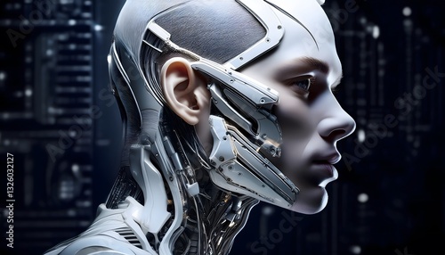 Futuristic Humanoid: Merging Organic and Synthetic