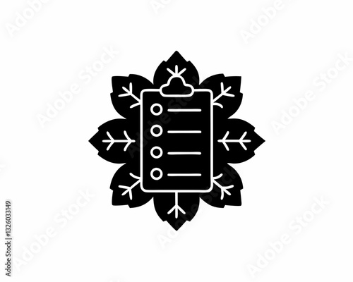 creative details checklist icon vector illustration