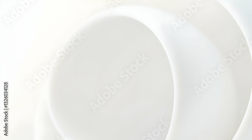 Abstract image with soft, white curves creating a flowing, minimalist composition with subtle gradients and a sense of movement.