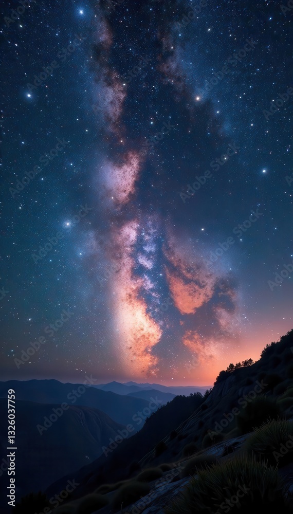 Fototapeta premium Awe-inspiring star panorama, breathtaking celestial display , space, cosmic view