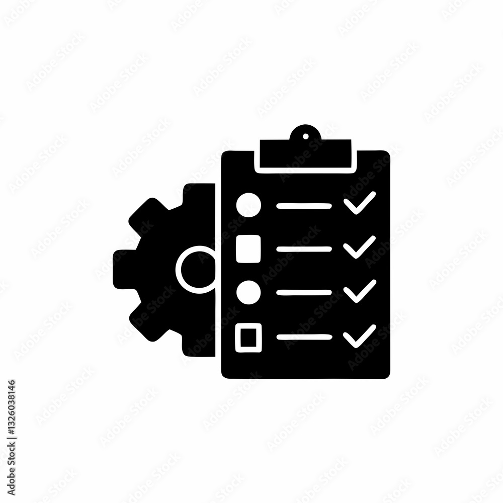 creative details task management icon vector illustration creative details task management icon vector illustration