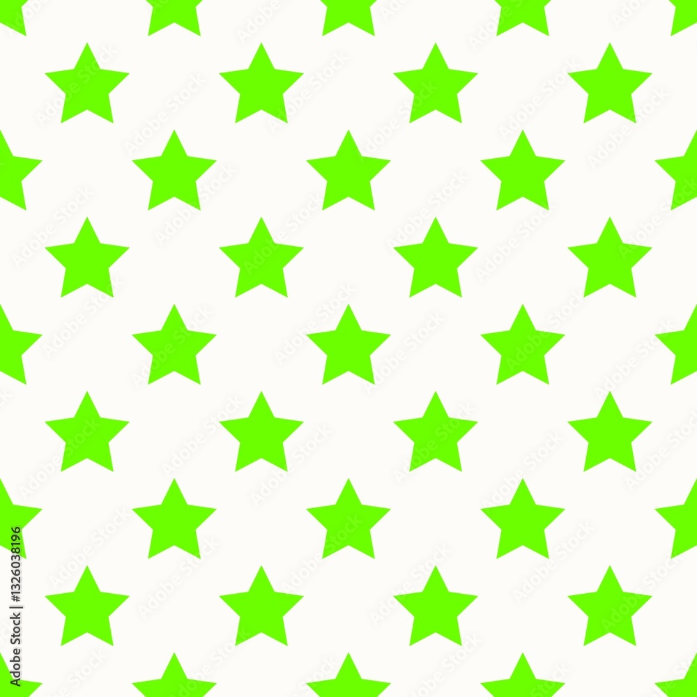 Seamless of Green Star Pattern on White Background Seamless of Green Star Pattern on White Background