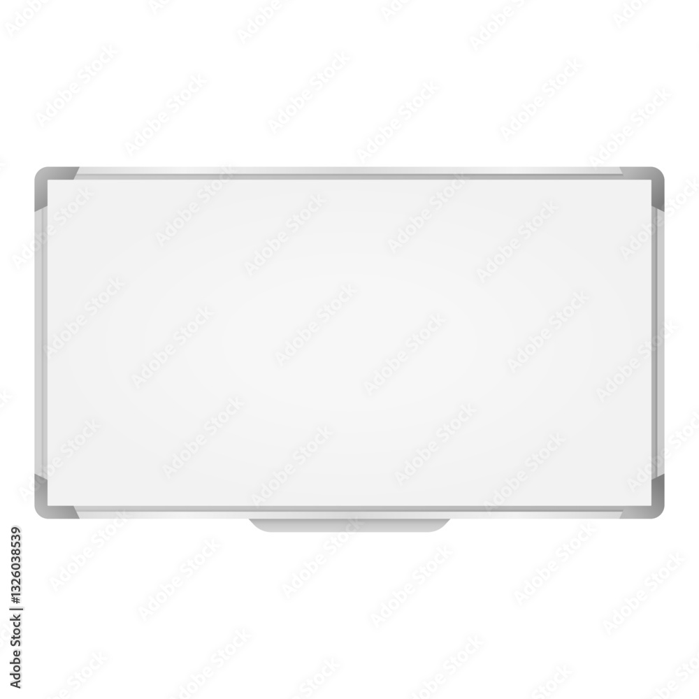 Office Blank Whiteboard Vector. Business Presentation Whiteboard Element. Whiteboard Icon.