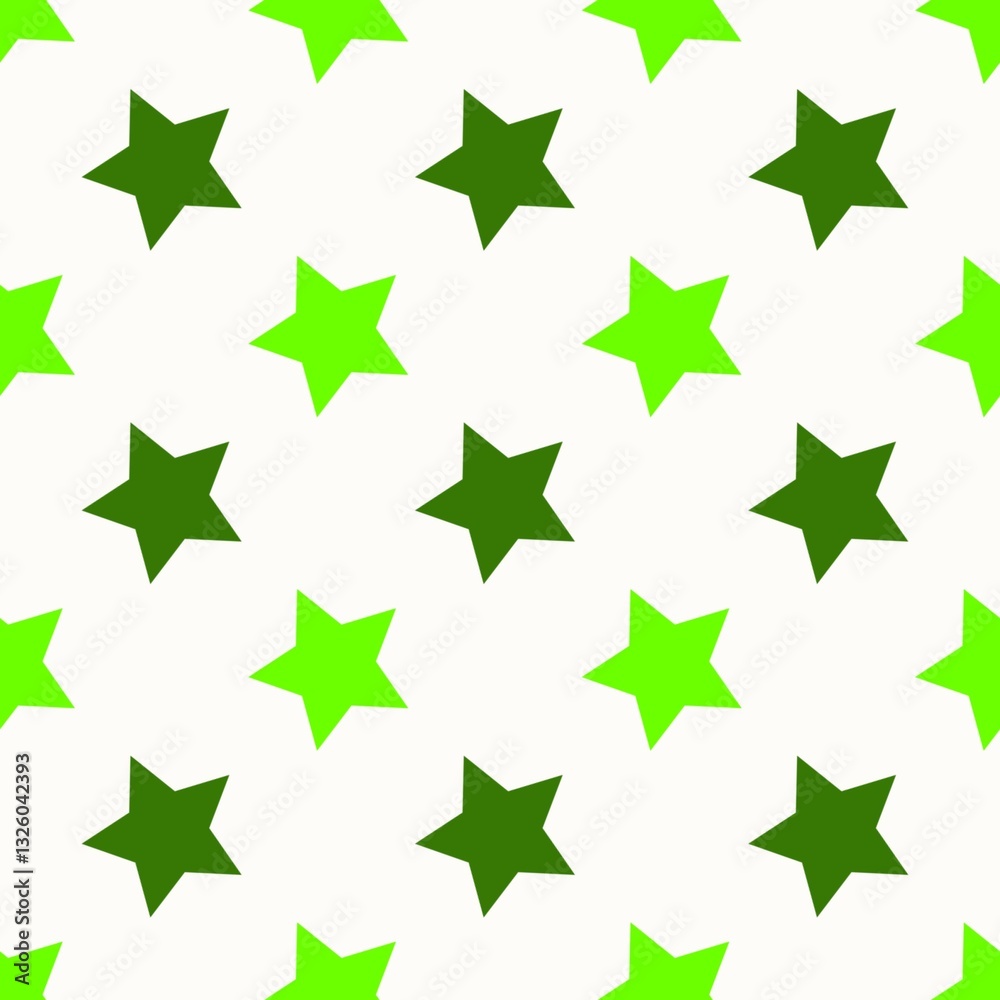 Green and Dark Green Star Seamless Pattern Green and Dark Green Star Seamless Pattern