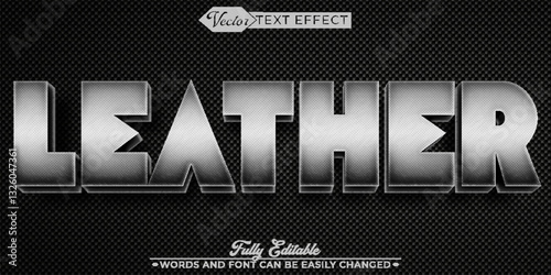 Leather Vector Editable Text Effect Template