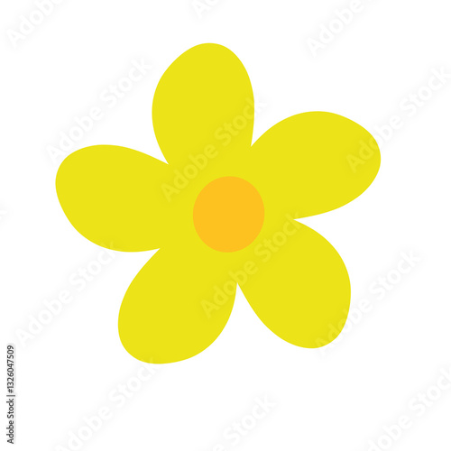 yellow flower on transparant background