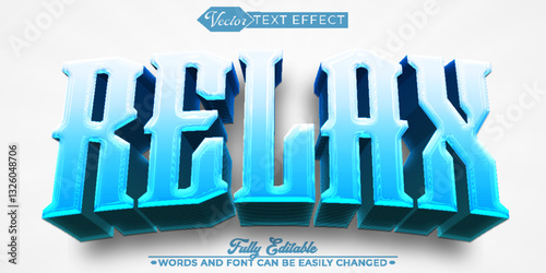 Relax Vector Editable Text Effect Template