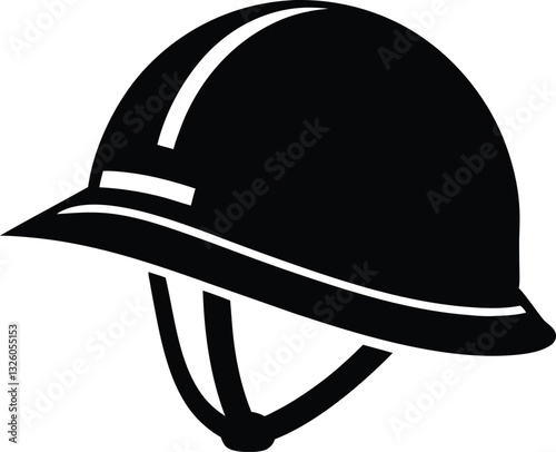 military helmet silhouette vector illustration