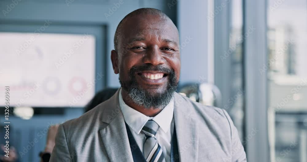 Face, confident or mature businessman in meeting with smile, corporate experience or finance career. Proud, manager or happy financial advisor in office for investment growth, portrait or ambition Face, confident or mature businessman in meeting with smile, corporate experience or finance career. Proud, manager or happy financial advisor in office for investment growth, portrait or ambition