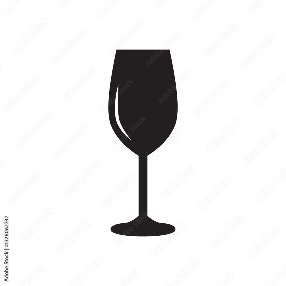 wine glass black