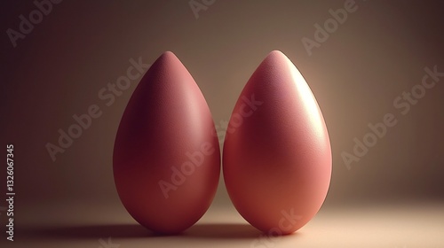 Elegant beauty sponge packaging mockup displayed against neutral background with soft lighting ideal for makeup branding