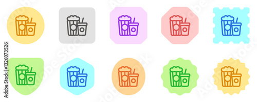 Editable popcorn, soda, snack, drink food, beverage vector icon. Movie, cinema, entertainment. Part of a big icon set family. Perfect for web and app interfaces, presentations, infographics, etc
