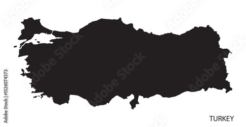 turkey map vector black design