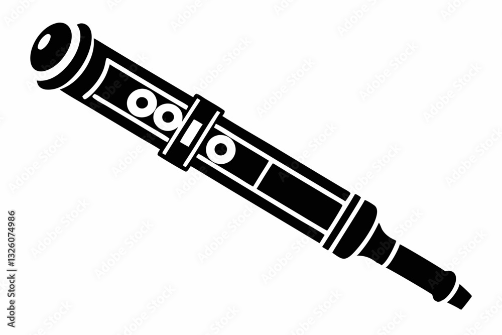 recorder line art silhouette vector illustration recorder line art silhouette vector illustration