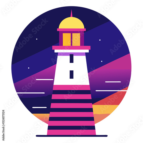 lighthouse on a blue background