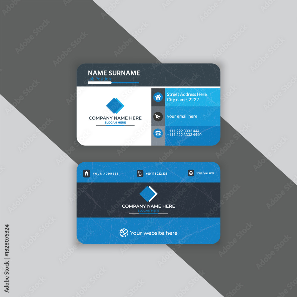 Modern and Professional Business Card Template for Corporate Branding. Modern vector template. Modern and Professional Business Card Template for Corporate Branding. Modern vector template.