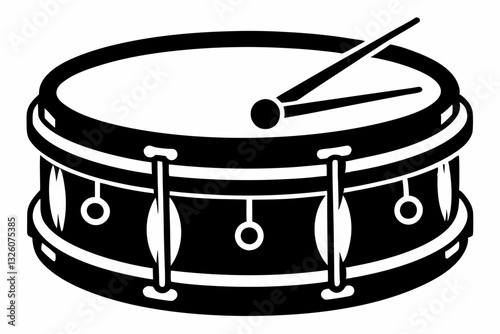 steel drum line art silhouette vector illustration