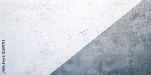 A striking diagonal pattern emerges on a textured gray-white concrete, shifting shadows from darkened top right to lighter bottom left, capturing an intriguing interplay of light and form in a close-u photo