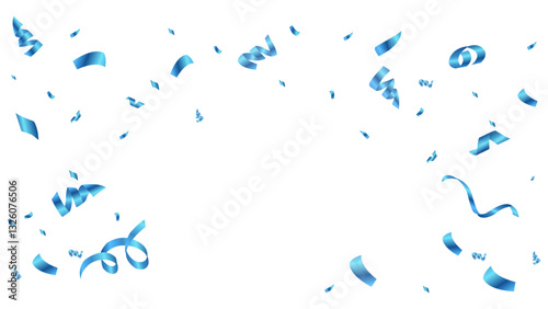 Wallpaper Mural blue confetti and ribbon background vector Torontodigital.ca