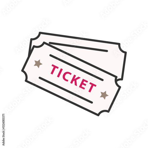 ticket icon flat design