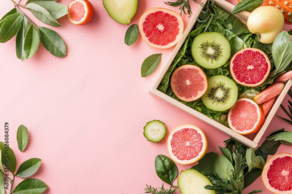Naklejka premium Colorful Assortment of Fresh Fruits and Vegetables in a Hospital Setting Showcasing Healthy Eating Habits and Nutrition