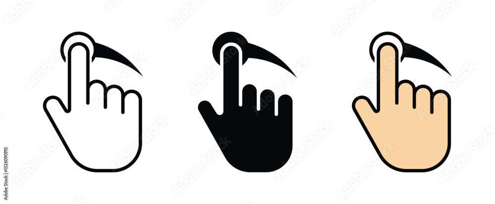 Obraz premium Swipe icon set 