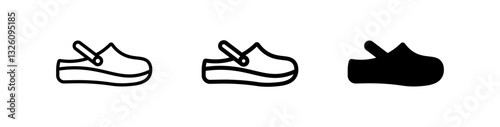 slippers icon Logo art vector. slippers set icon