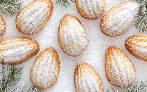 Delicious Sugar Powdered Madeleines Christmas Cookies Sweet Treats