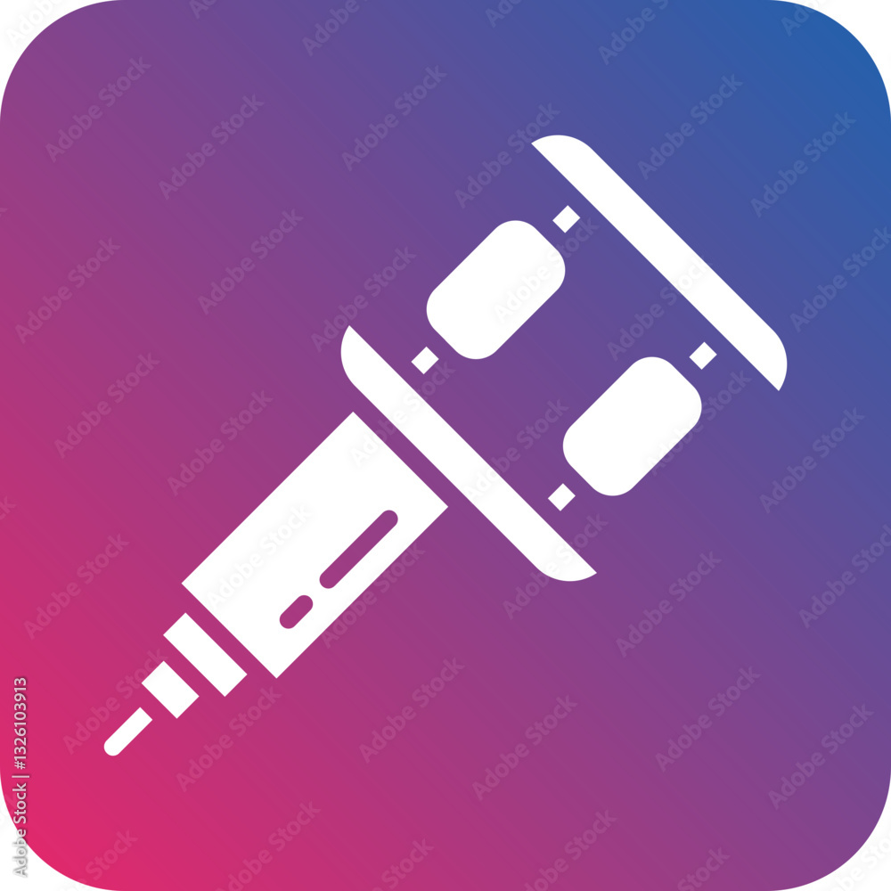 Naklejka premium Coil Tattoo Machine icon style