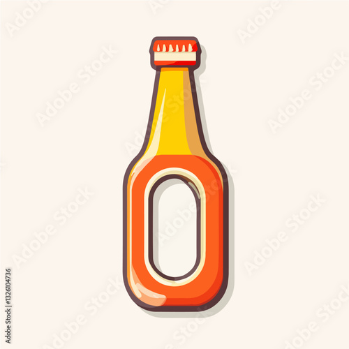 My Simple flat 2D icon bottle opener set isolated on a white background, vector, flat design, animation design, simple flat 2D icon, minimalist design, clipart plant set design