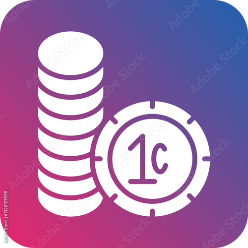 One Cent Coins icon style