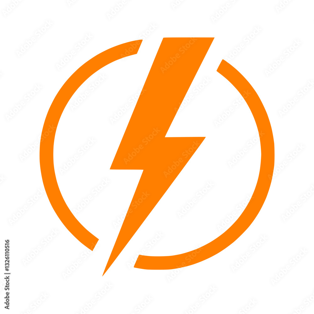 Lightning bolt silhouette icon design for energy and power themes Lightning bolt silhouette icon design for energy and power themes