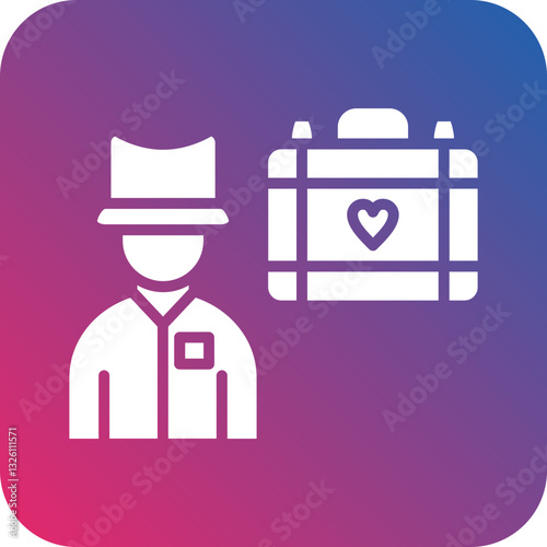 Backpacking icon style