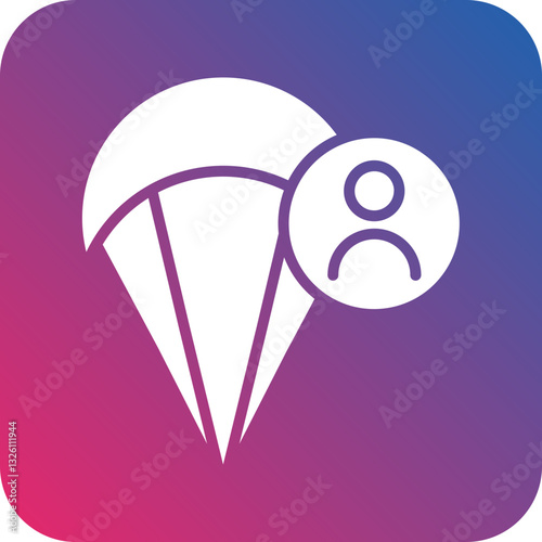 Paragliding icon style