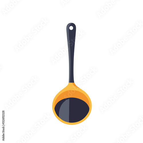 Very Simple flat 2D icon ladle collection isolated on a white background, vector, flat design, animation design, simple flat 2D icon, minimalist design, clipart