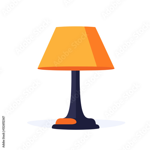Very Simple flat 2D icon orange lamp collection isolated on a white background, vector, flat design, animation design, simple flat 2D icon, minimalist design, clipart