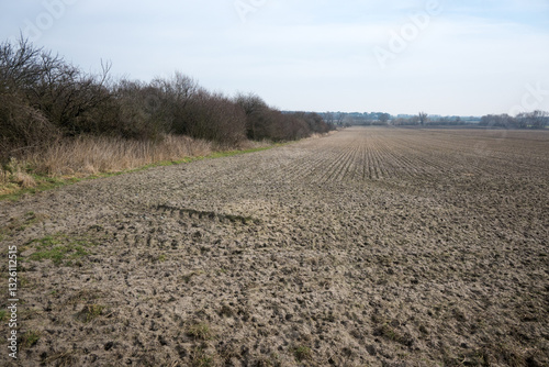 Obraz na płótnie Landscape of rural fields, early spring.
w salonie
